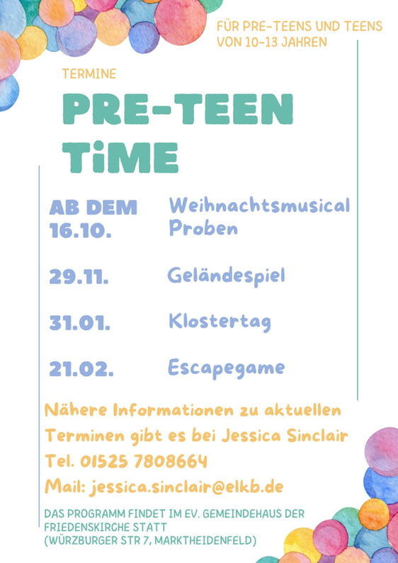 Pre Teen Time ab 16.10.25